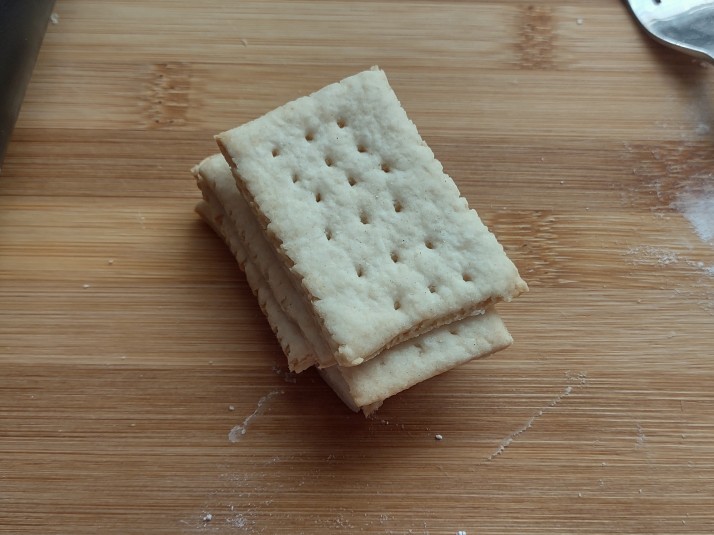 Rectangular crackers.